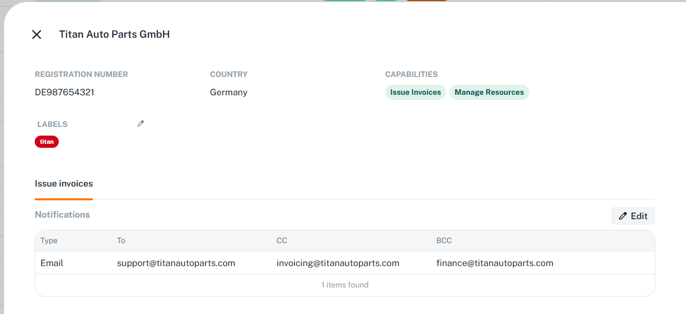 Account details in getpaid dashboard