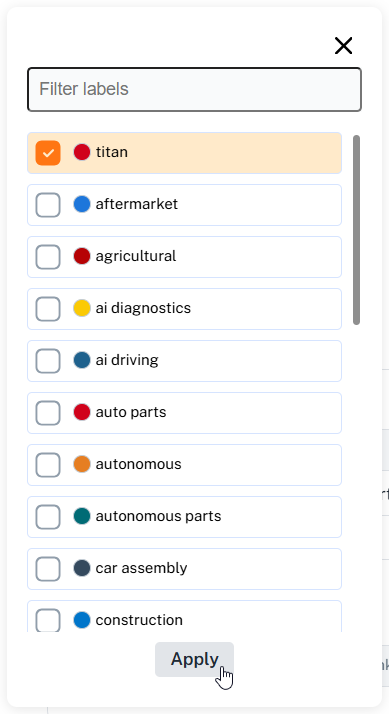 Edit labels in getpaid dashboard