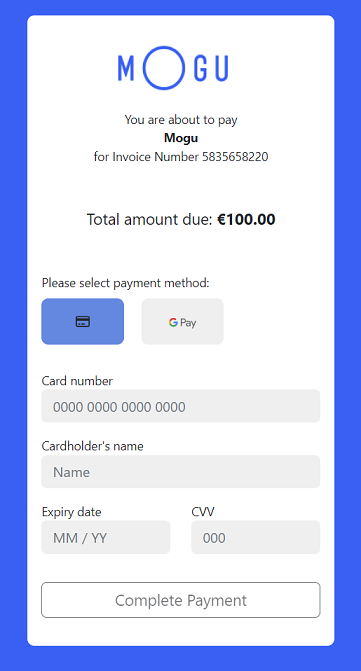 Branded Payment Page