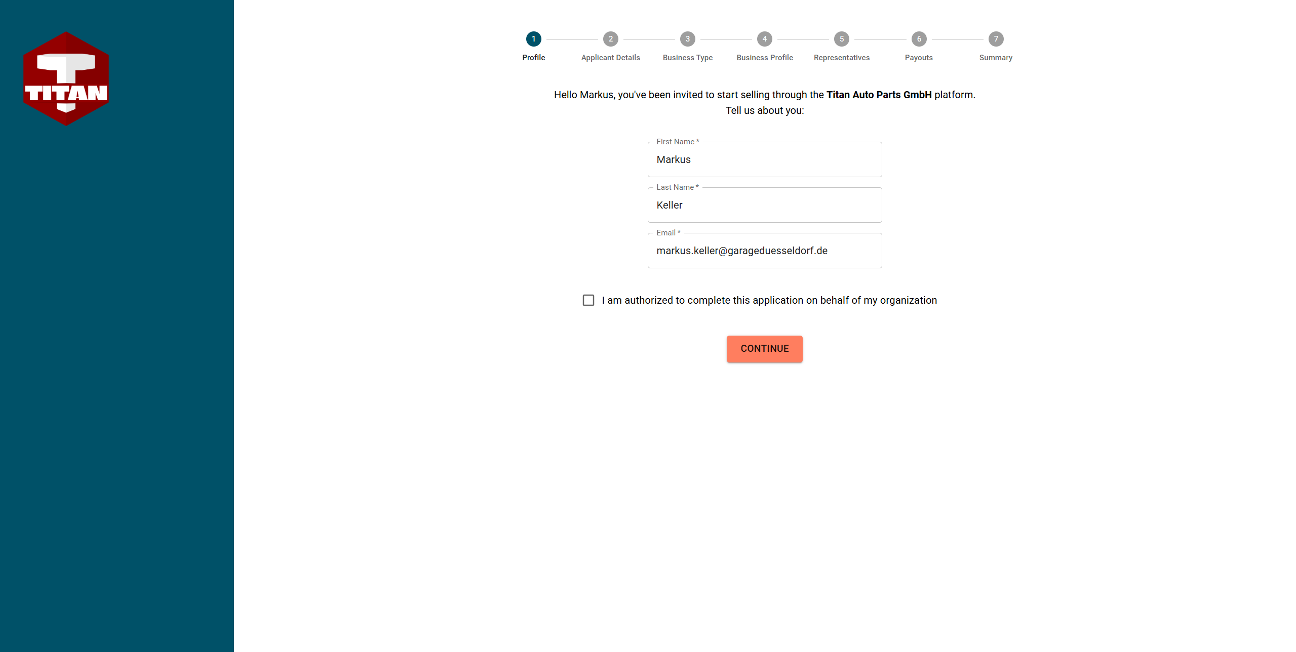 Getpaid hosted onboarding